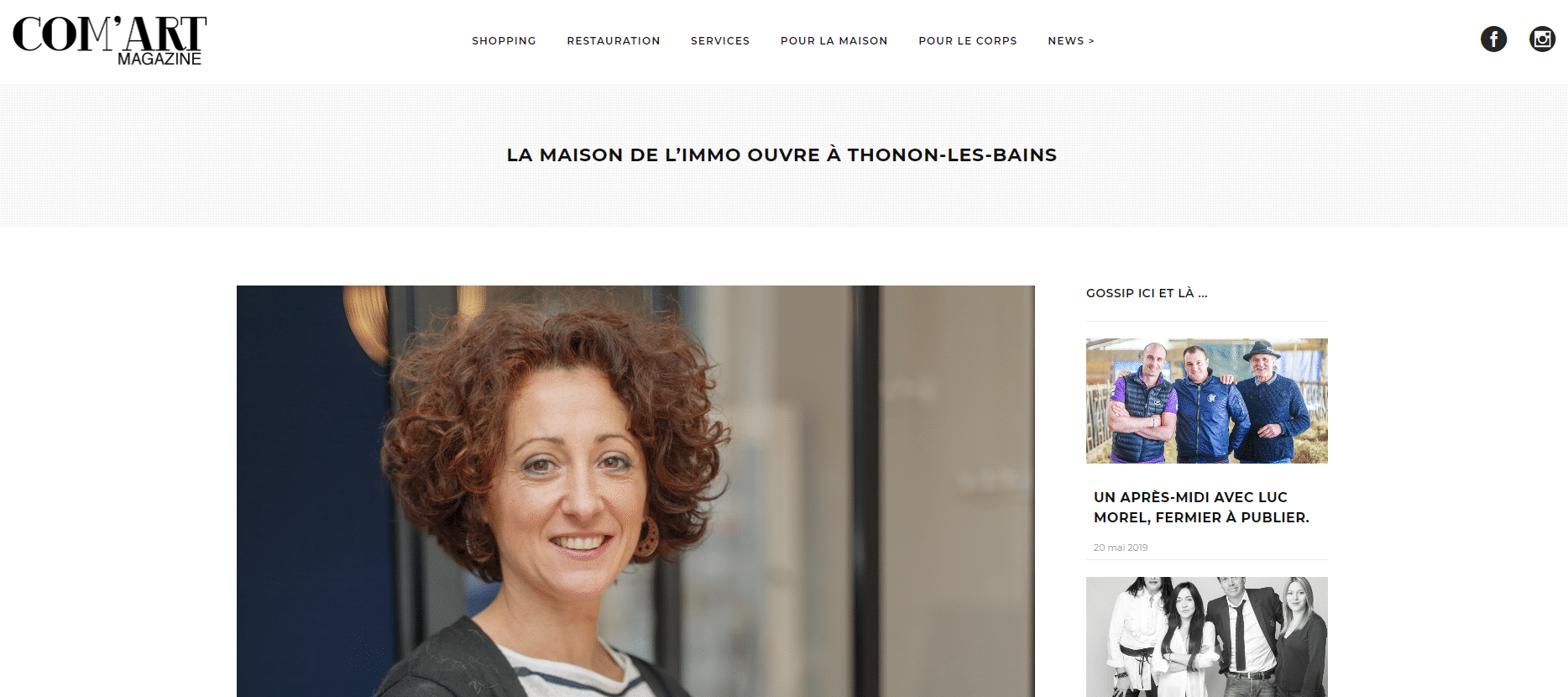Agence immobilière magazine com'art Thonon-les-Bains